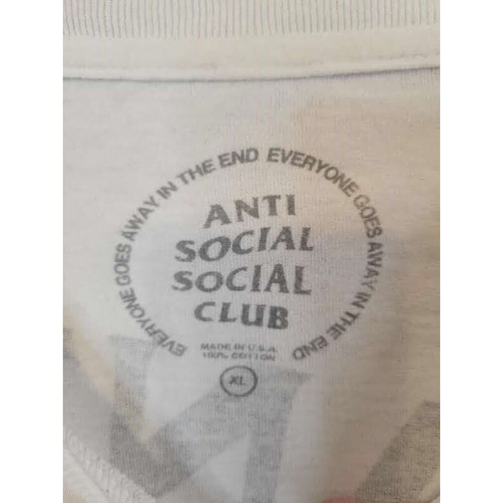Anti Social Social Club White Graphic Tee Short Sleeve Men's T-shirt Size XL - Picture 5 of 5